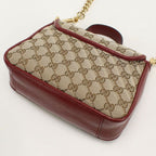 Gucci Mini Top Handle Bag GG Marmont Handbag Canvas Leather — view 2