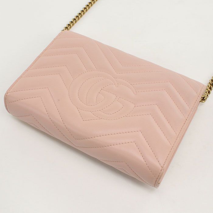 Gucci GG Marmont Chain Wallet Quilted Leather — view 2