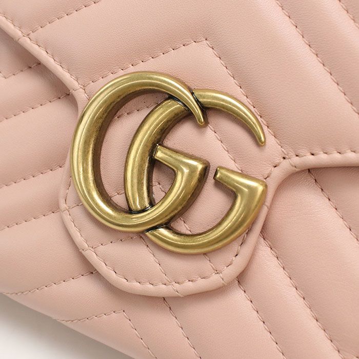 Gucci GG Marmont Chain Wallet Quilted Leather — view 5