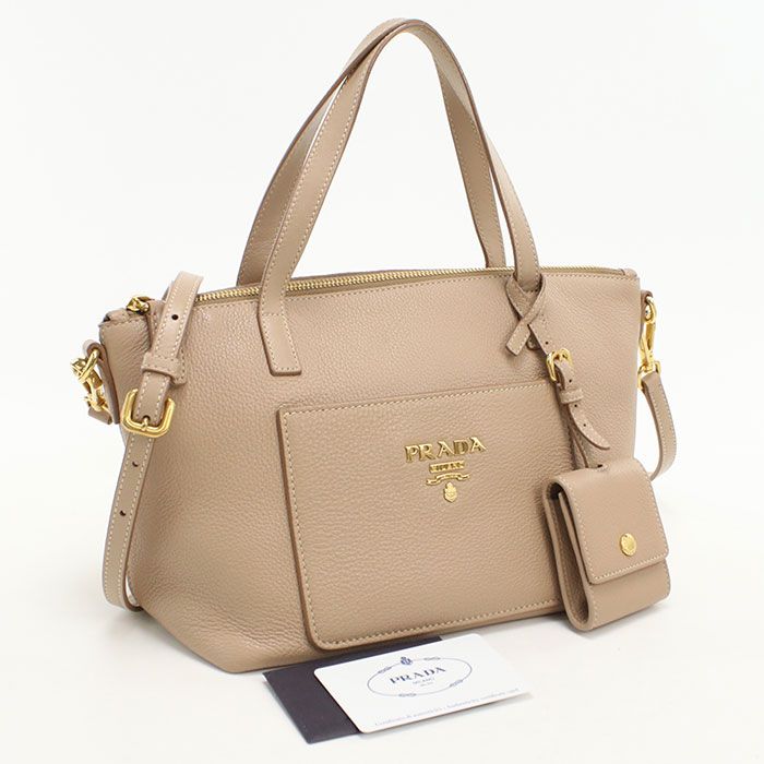 Prada 2-Way Handbag Leather