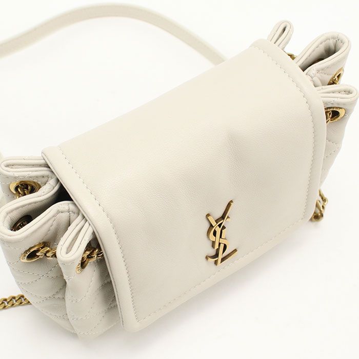 Saint Laurent Nolita Mini YSL Monogram Shoulder Bag Quilted Leather — view 6