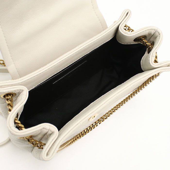 Saint Laurent Nolita Mini YSL Monogram Shoulder Bag Quilted Leather — view 3