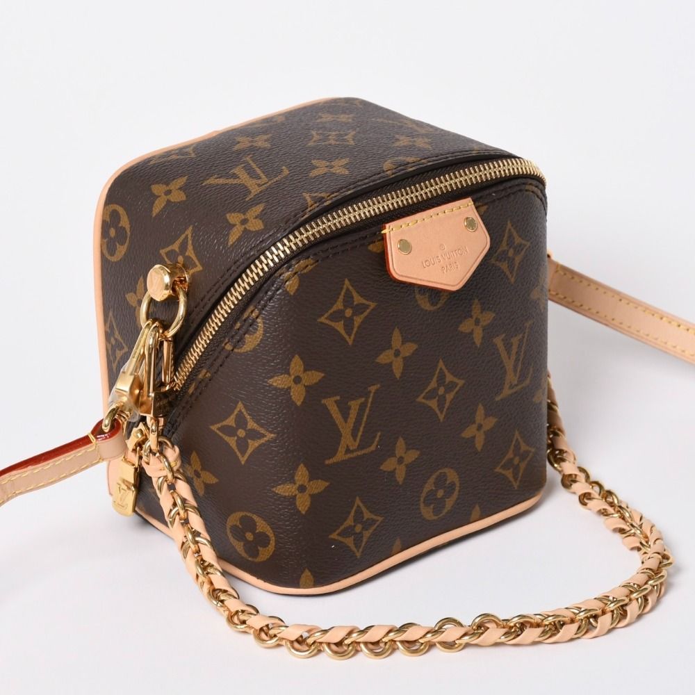 Louis Vuitton Shoulder Bag Just in Case Monogram Dice Shape Brown Gold — view 4