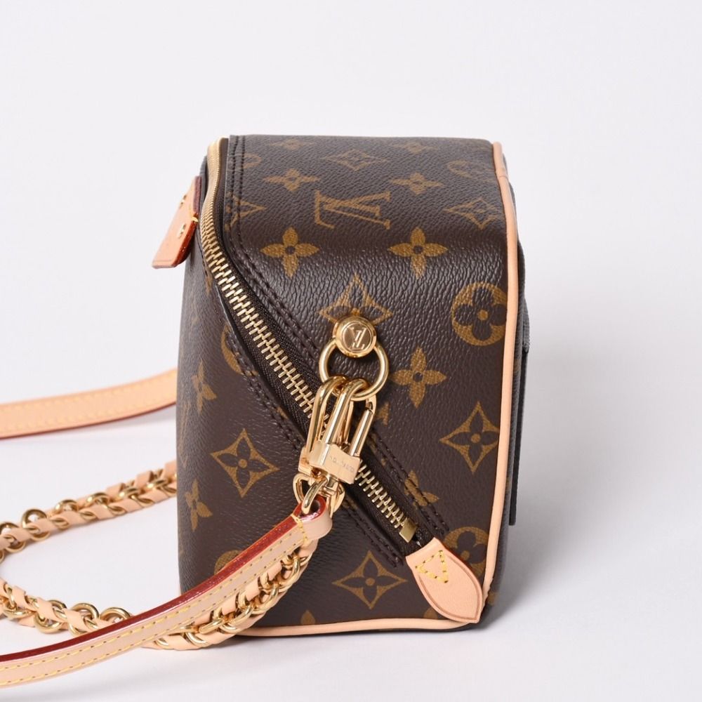 Louis Vuitton Shoulder Bag Just in Case Monogram Dice Shape Brown Gold — view 5