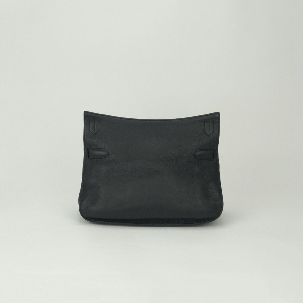 Hermes Gipsiere 34 Shoulder Bag Taurillon Clemence Noir Blue Indigo Black Navy — view 3