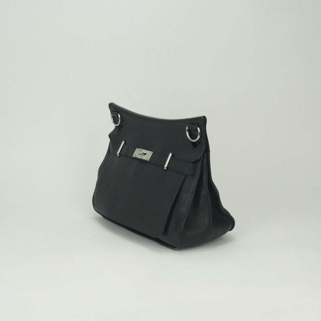 Hermes Gipsiere 34 Shoulder Bag Taurillon Clemence Noir Blue Indigo Black Navy — view 2