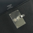 Hermes Gipsiere 34 Shoulder Bag Taurillon Clemence Noir Blue Indigo Black Navy — view 8