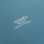 Hermes Bolide 31 Tote Shoulder Bag Taurillon Clemence Blue Jean Bluejean Silver — view 7