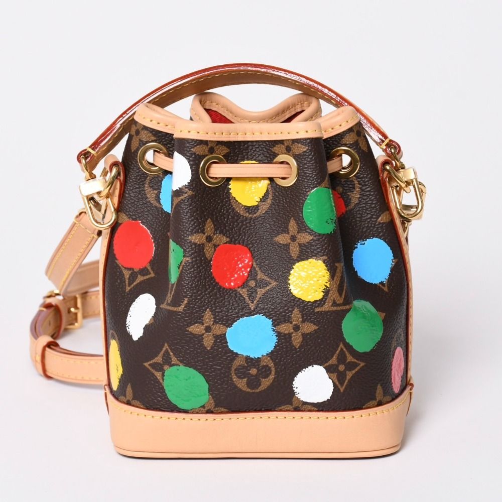 Louis Vuitton Yayoi Kusama Collaboration Shoulder Bag Monogram Nano Noe Brown — view 2