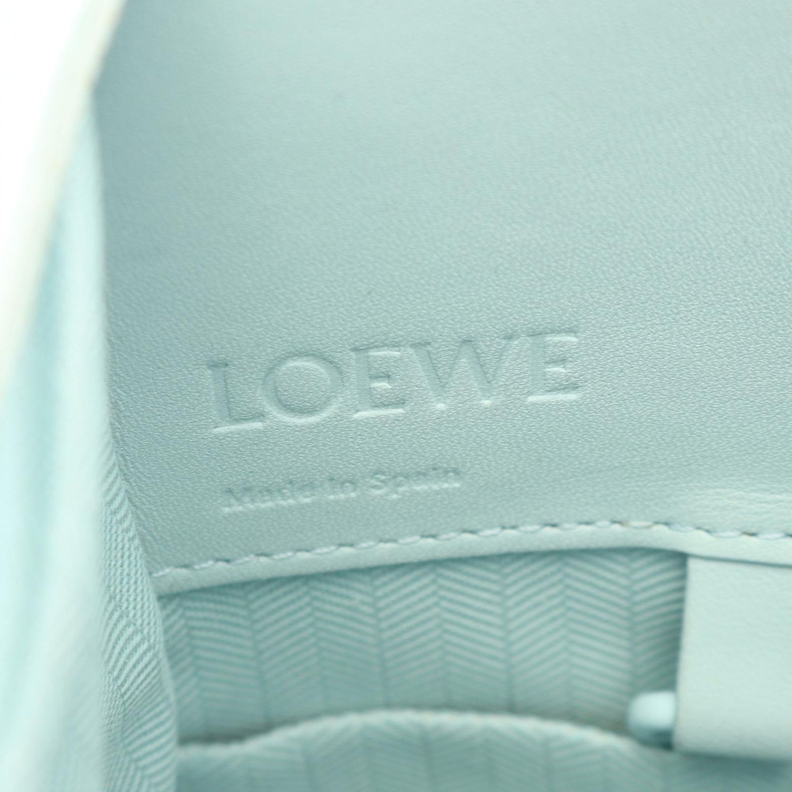 Loewe Handbag Hammock Bag Compact 2-Way Light Blue Leather — view 4