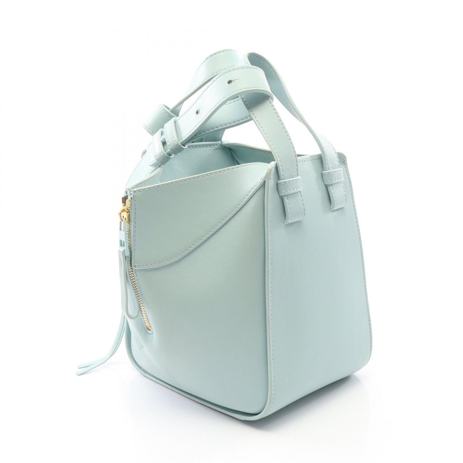 Loewe Handbag Hammock Bag Compact 2-Way Light Blue Leather — view 2