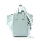 Loewe Handbag Hammock Bag Compact 2-Way Light Blue Leather