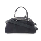 Dior Hardcore Bowling Bag 2-Way Black Leather