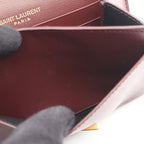 Saint Laurent Paris Card Case Bordeaux Leather Compact — view 9