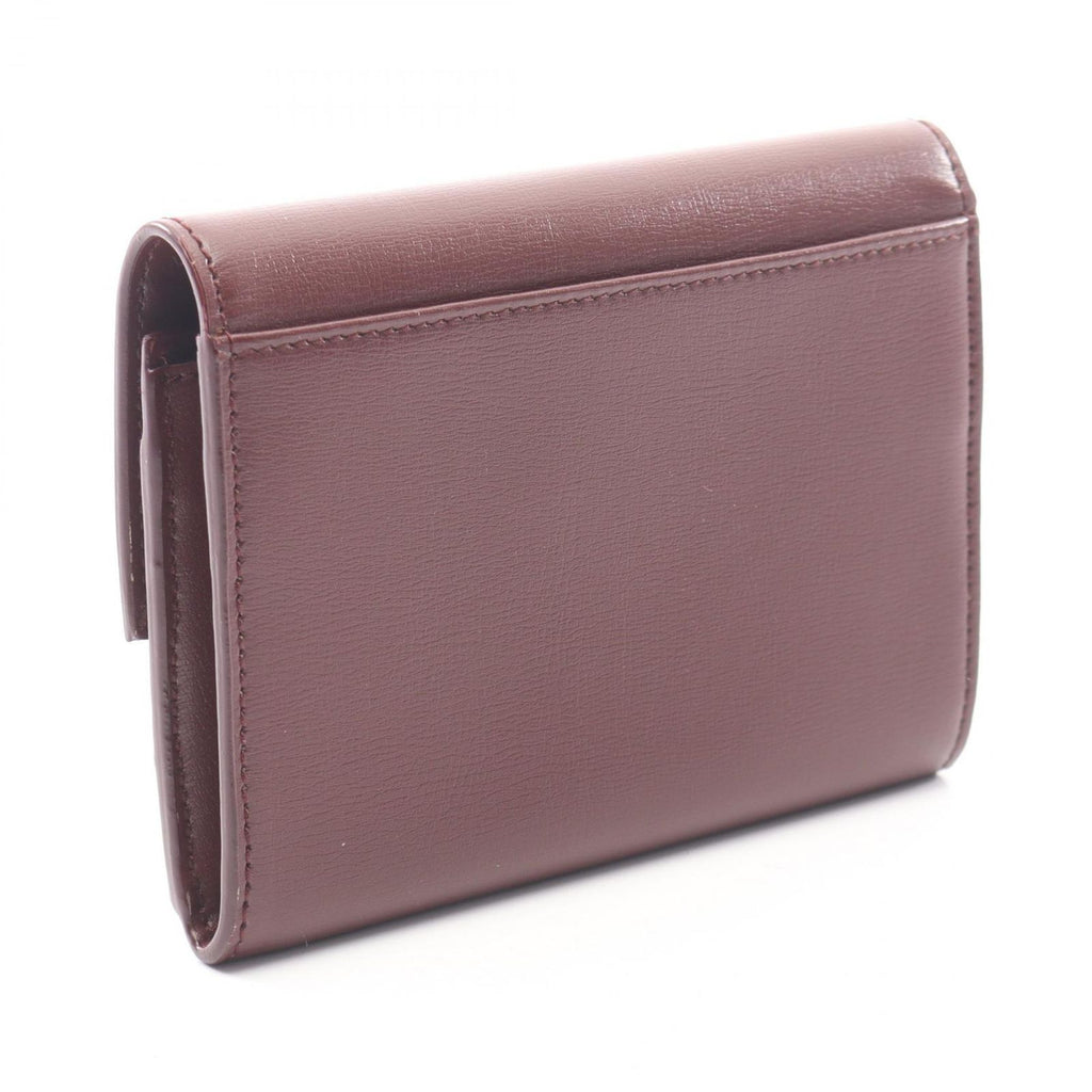 Saint Laurent Paris Card Case Bordeaux Leather Compact — view 2