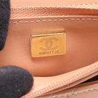 Chanel Shoulder Bag Quilted Pink Beige Lambskin Chain Wallet — view 5