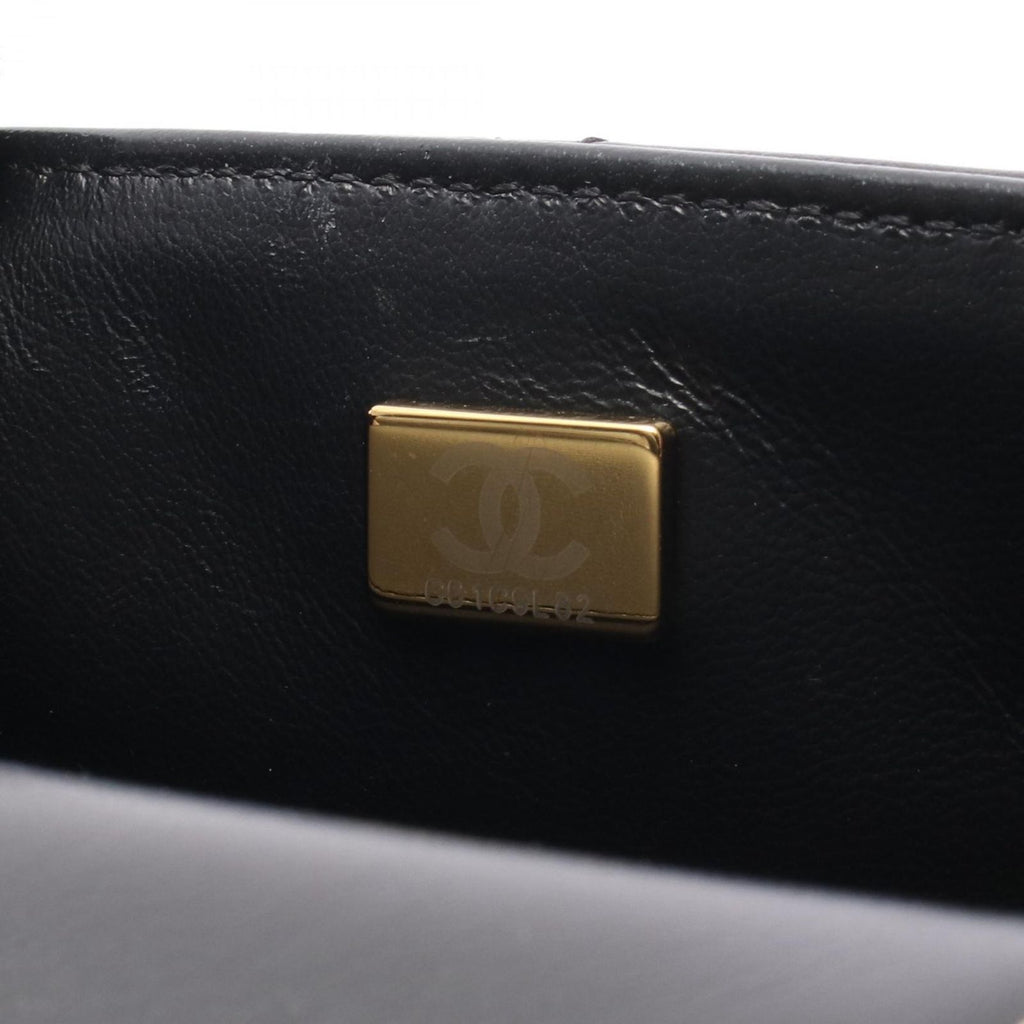 Chanel Shoulder Bag Mini Flap Quilted Black Leather — view 5