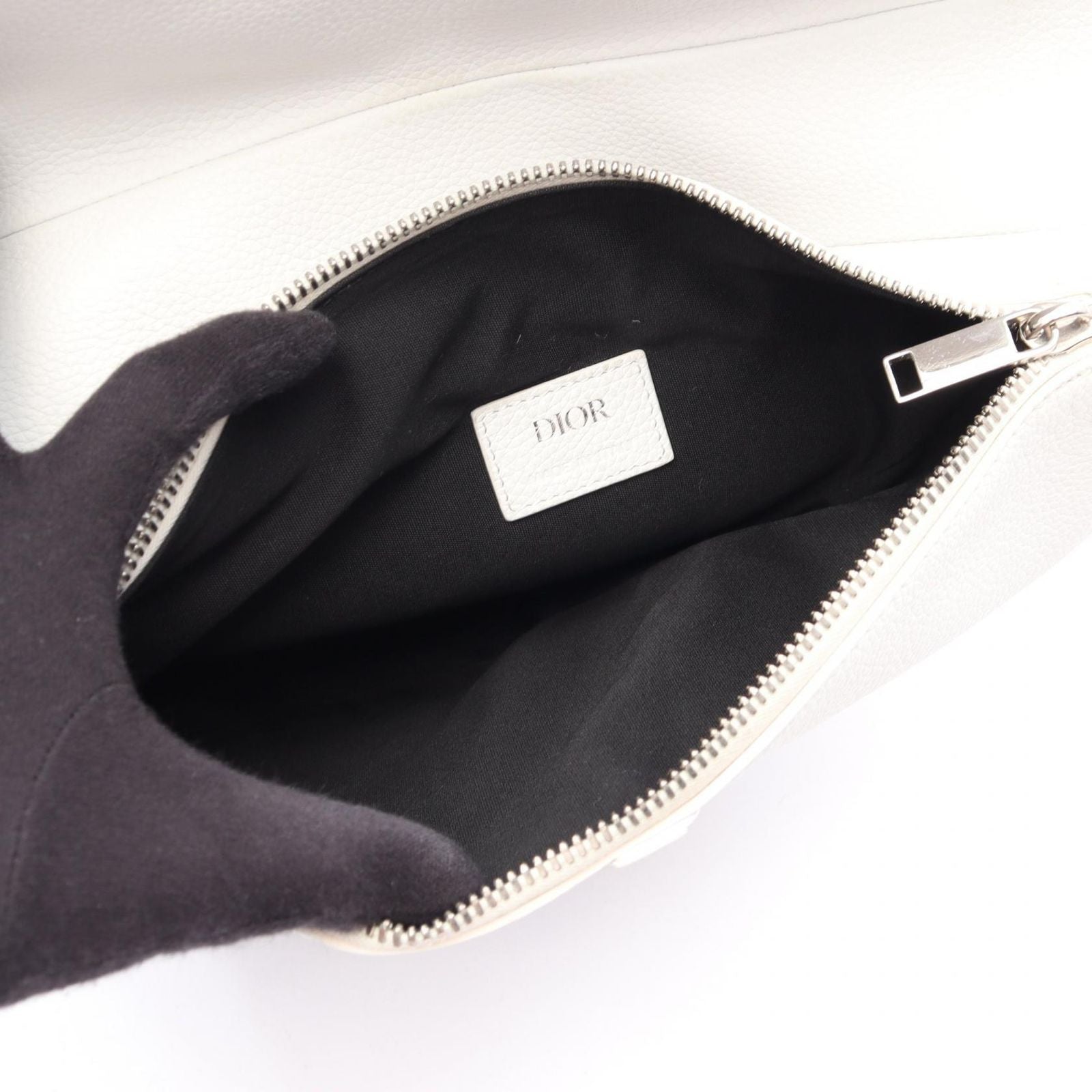 Dior Waist Bag White Leather — view 3