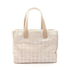 Chanel Tote New Travel Line MM Beige Leather New MM