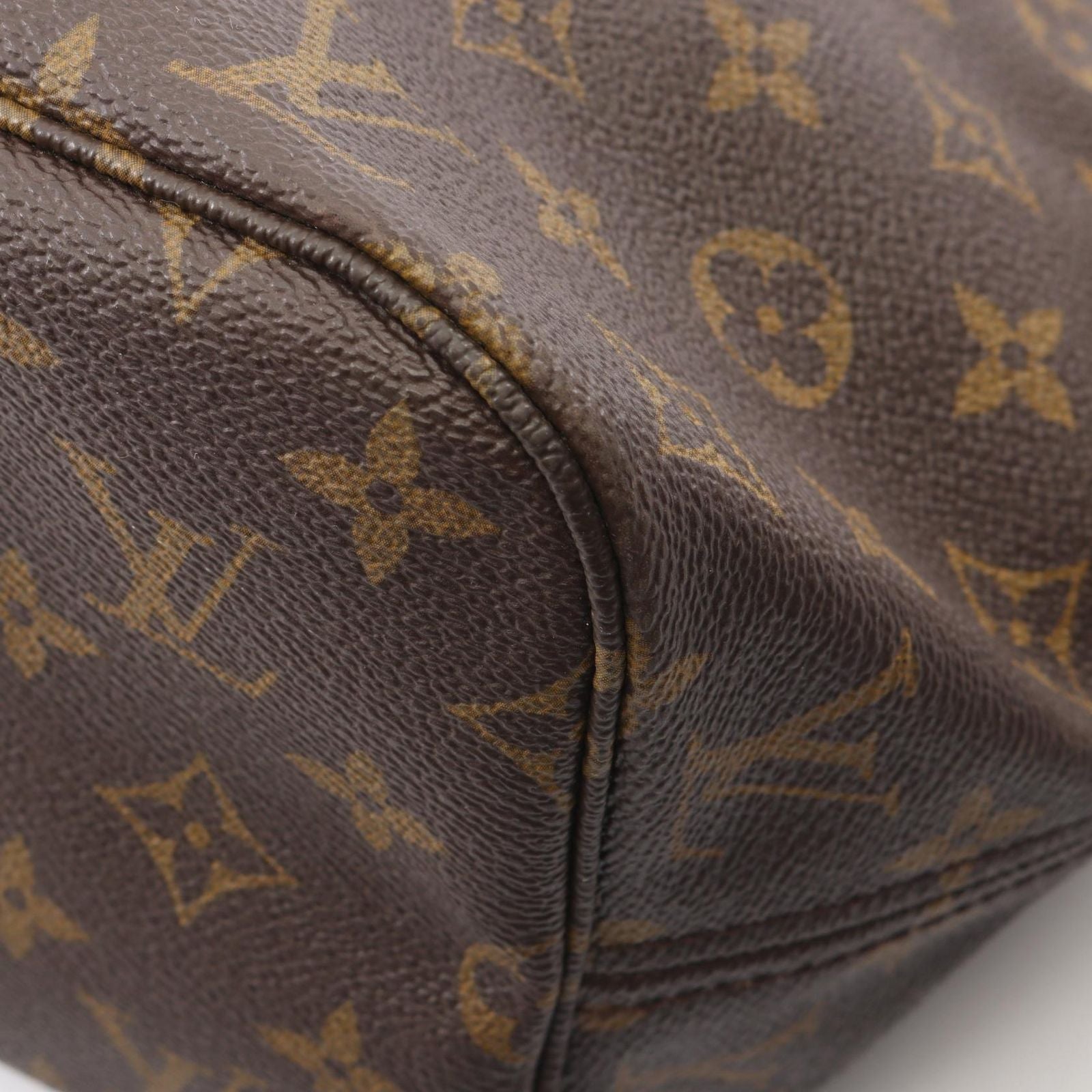 Louis Vuitton Tote Neverfull MM Monogram Canvas Leather — view 6