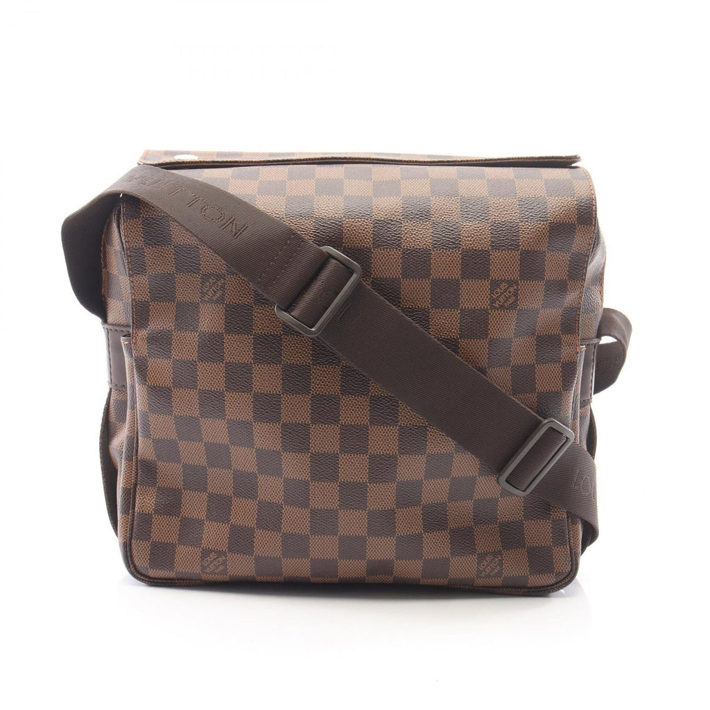 Louis Vuitton Shoulder Bag Naviglio Damier Ebene Canvas Leather