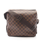 Louis Vuitton Shoulder Bag Naviglio Damier Ebene Canvas Leather