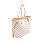 Louis Vuitton Tote Neverfull MM Damier Azur Canvas Leather — view 2