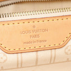 Louis Vuitton Tote Neverfull MM Damier Azur Canvas Leather — view 4