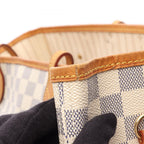 Louis Vuitton Tote Neverfull MM Damier Azur Canvas Leather — view 9