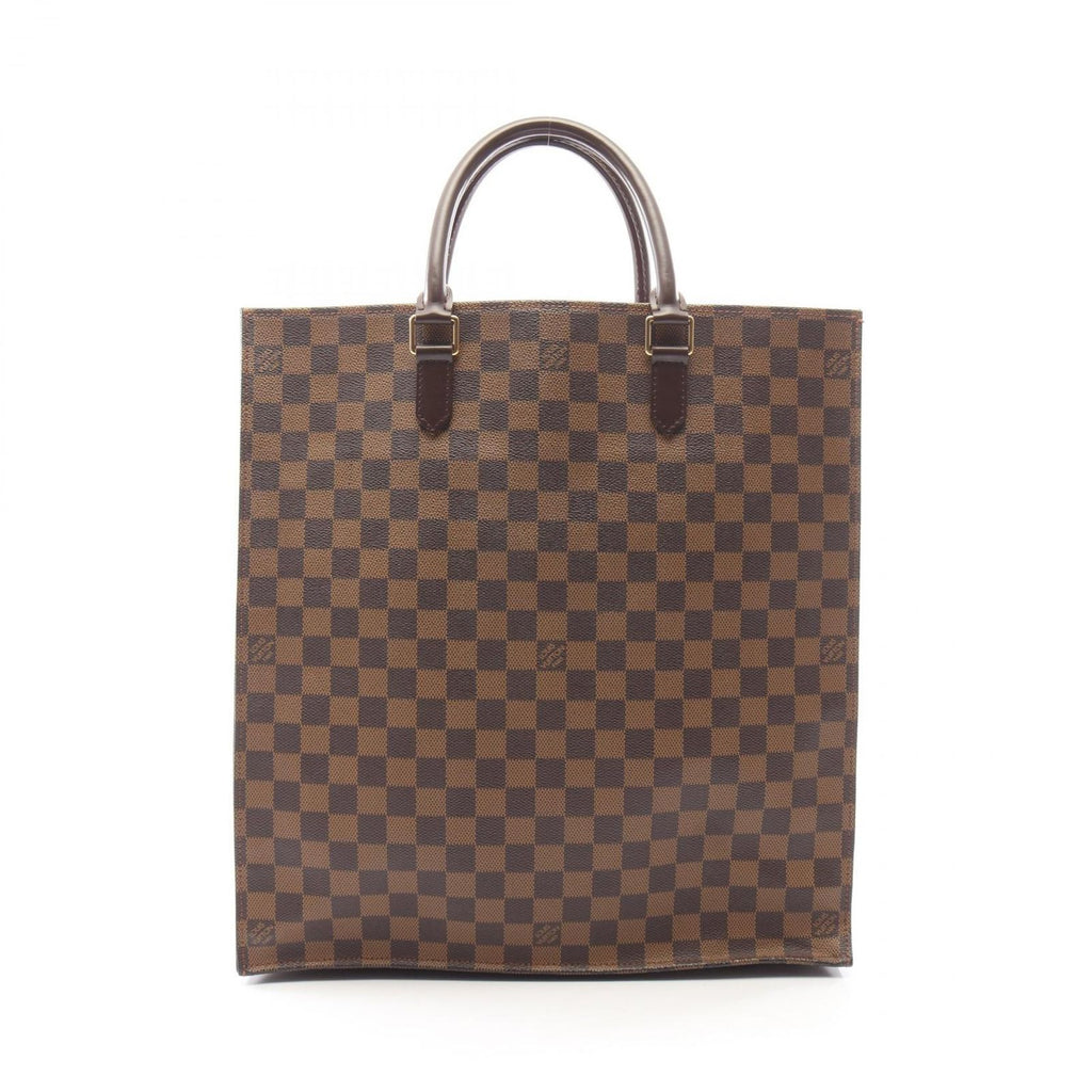 Louis Vuitton Tote Sac Plat Damier Ebene Canvas Leather Sac