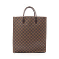 Louis Vuitton Tote Sac Plat Damier Ebene Canvas Leather Sac