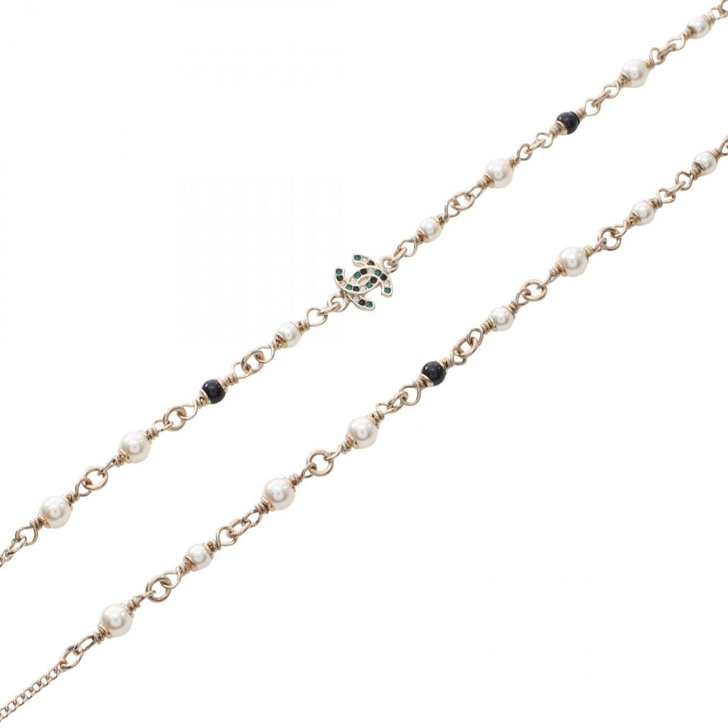 Chanel Necklace Earrings CC Logo Bambi — view 4
