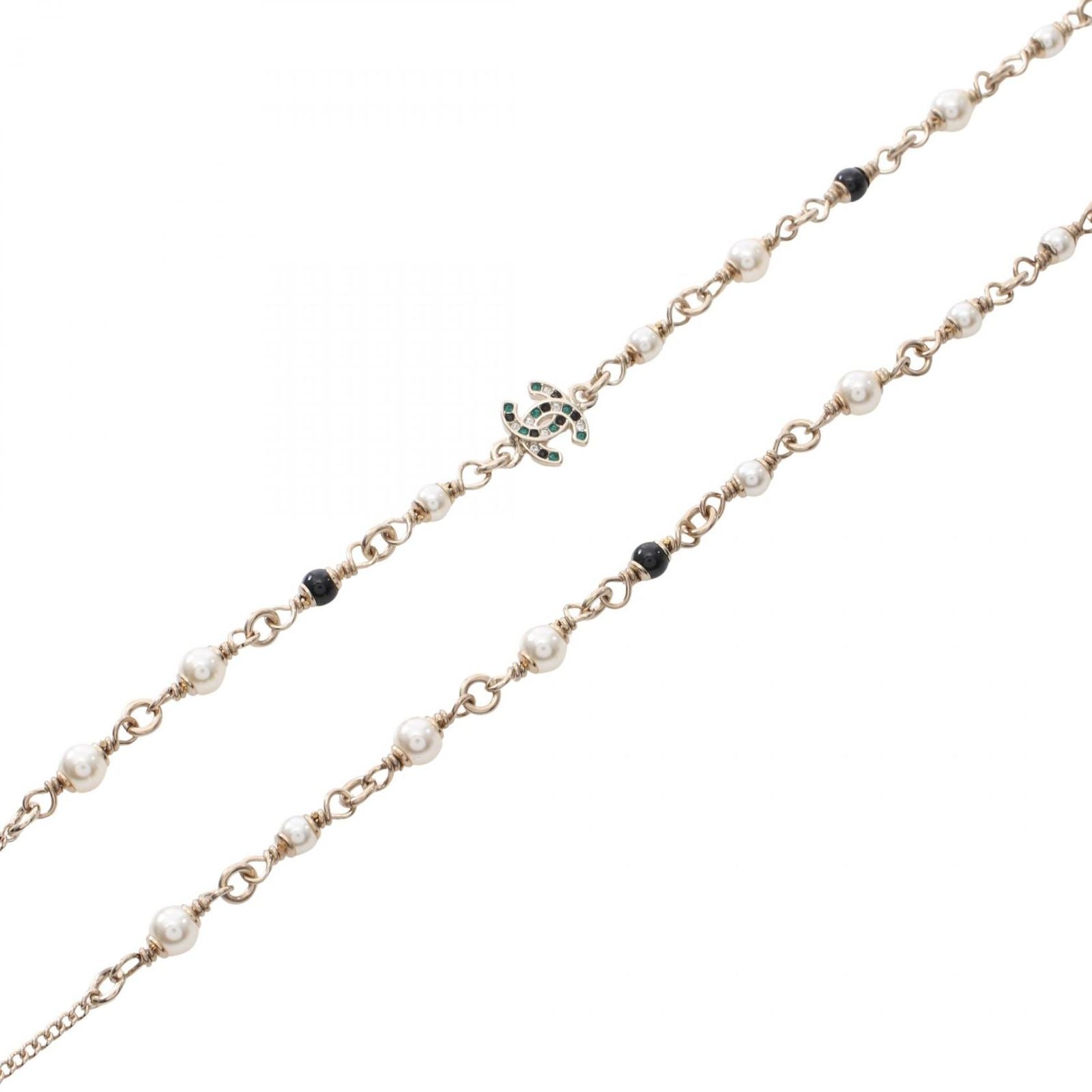 Chanel Necklace Earrings CC Logo Bambi — view 4