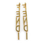 Fendi Earrings Drop Gold — view 4
