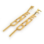 Fendi Earrings Drop Gold — view 2