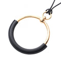 Hermes Necklace Loup Grand Leather Pendant