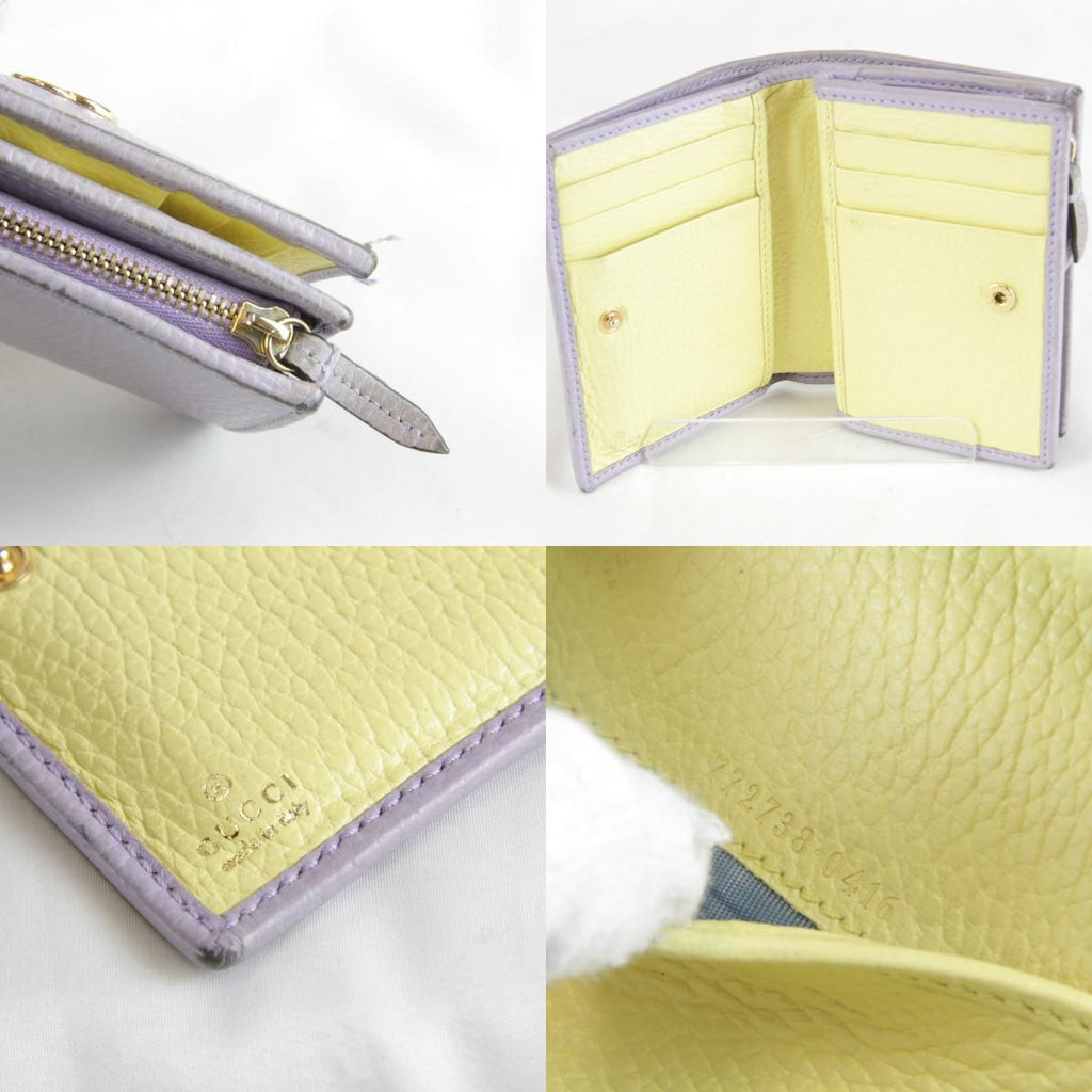 Gucci Bifold Wallet Leather Purple — view 9