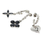 Louis Vuitton Boucle Dreille Sweet Monogram Earrings 3 Piece Set Silver Black