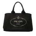 Prada Canapa Tote Black Canvas