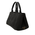 Prada Canapa Tote Black Canvas — view 2