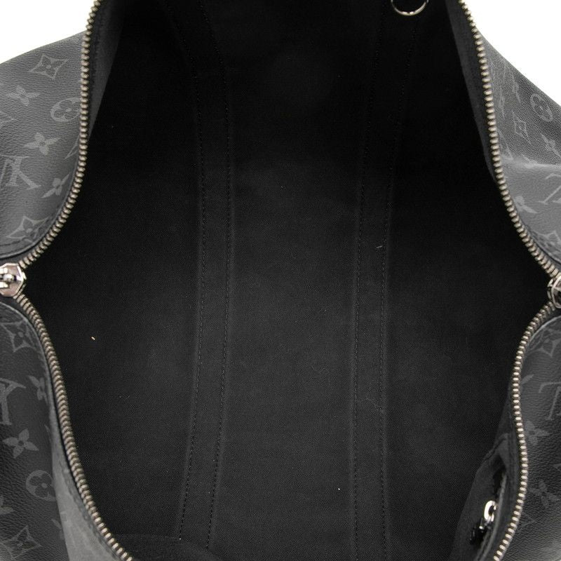 Louis Vuitton Monogram Eclipse Keepall Bandouliere 45 Boston Bag 2-Way Black — view 4