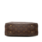 Louis Vuitton Monogram Flap MM 2-Way Shoulder Bag Brown Black Leather — view 3