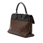 Louis Vuitton Monogram Flap MM 2-Way Shoulder Bag Brown Black Leather — view 2