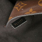 Louis Vuitton Monogram Flap MM 2-Way Shoulder Bag Brown Black Leather — view 6
