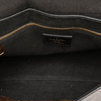 Louis Vuitton Monogram Flap MM 2-Way Shoulder Bag Brown Black Leather — view 4