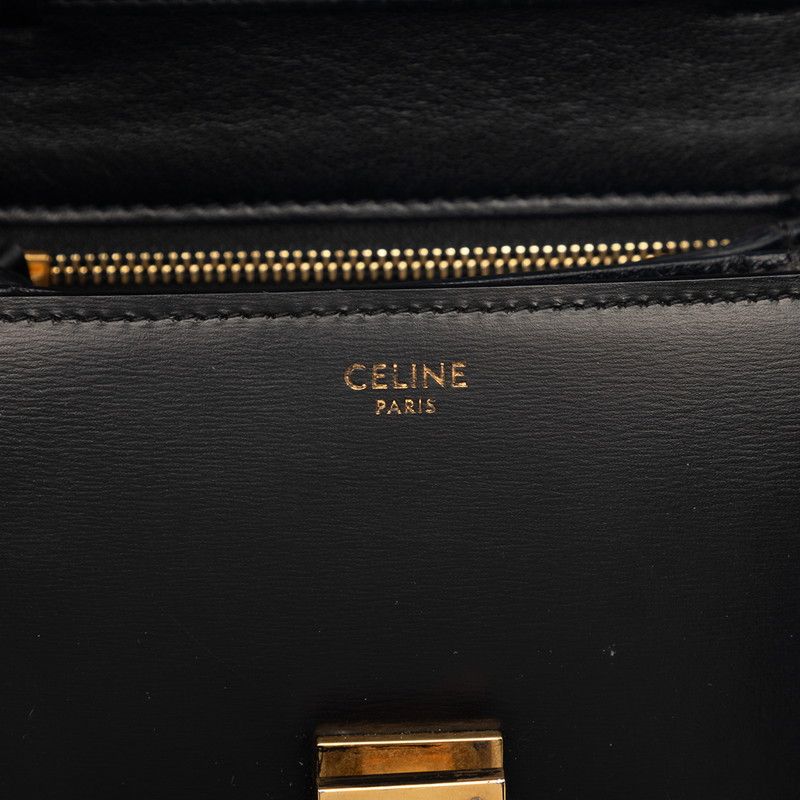 Celine Classic Box Small Shoulder Bag Black Leather — view 5