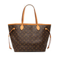 Louis Vuitton Monogram Neverfull MM Tote Shoulder Bag Fuchsia Wine Red Leather