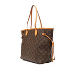 Louis Vuitton Monogram Neverfull MM Tote Shoulder Bag Fuchsia Wine Red Leather — view 2