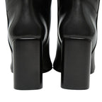 Hermes Ligier 90 Long Boots Heels 36.5 Black Calf — view 3