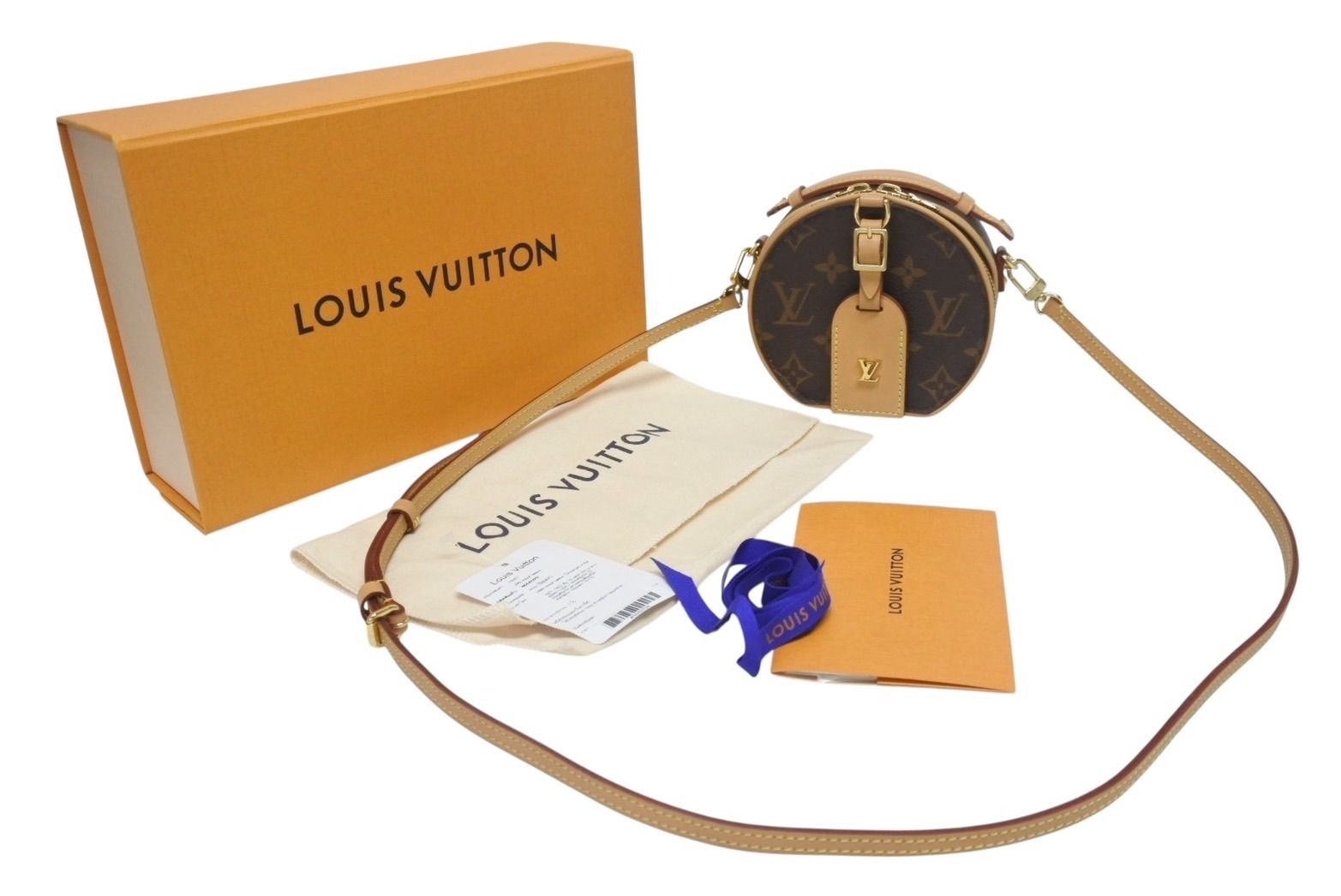 Louis Vuitton Mini Boite Chapeau Shoulder Bag Monogram Canvas Vachetta Leather